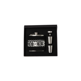 Angelo laposüvegszett - Fekete színű mintás ruha borítással