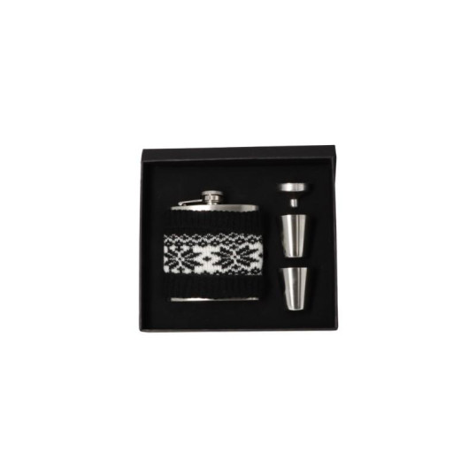 Angelo laposüvegszett - Fekete színű mintás ruha borítással