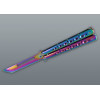 Szivárvány színű pillangókés perforált fém markolattal – balisong kés (22 cm)