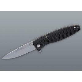 Összecsukható vadászkés fekete, gumírozott hatású markolattal – 20,5 cm