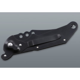 Rugós zsebkés fekete pengével és fém markolattal – 21,5 cm