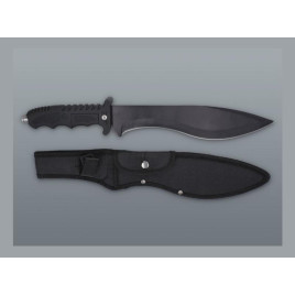 Nagyméretű fekete színű kés - Szövetből készült tokkal