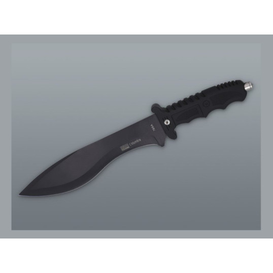 Nagyméretű fekete színű kés - Szövetből készült tokkal