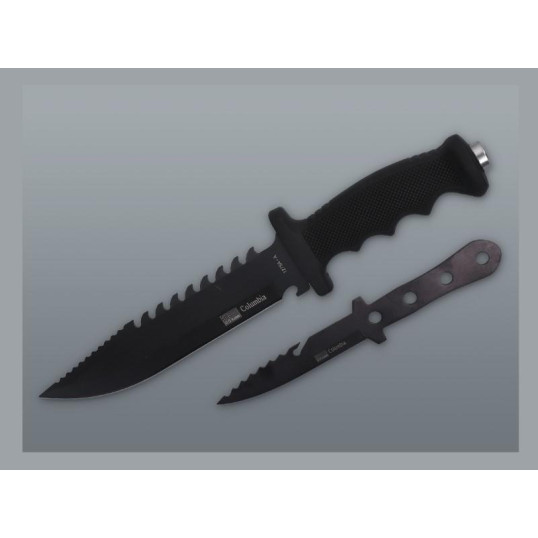 Nagyméretű túrázó kés szett - Övre rögzíthető tokkal