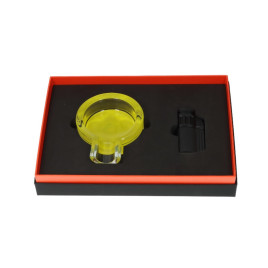 Angelo szivaros ajándékszett szivargyújtóval és szivarhamutartóval - Fekete és naracs színű díszdobozban