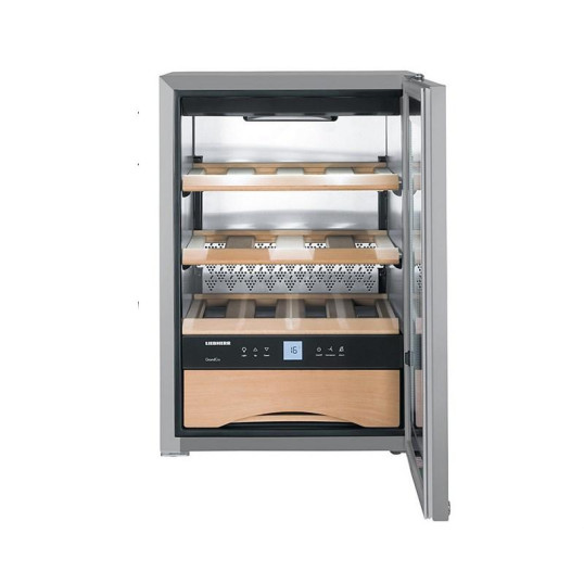 Liebherr borhűtő szekrény Wkes 653, nemesacél borítással 12 bordói palack számára - Prémium minöség