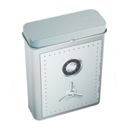 Fém cigaretta tárca 20 szál cigarettának - széf mintás