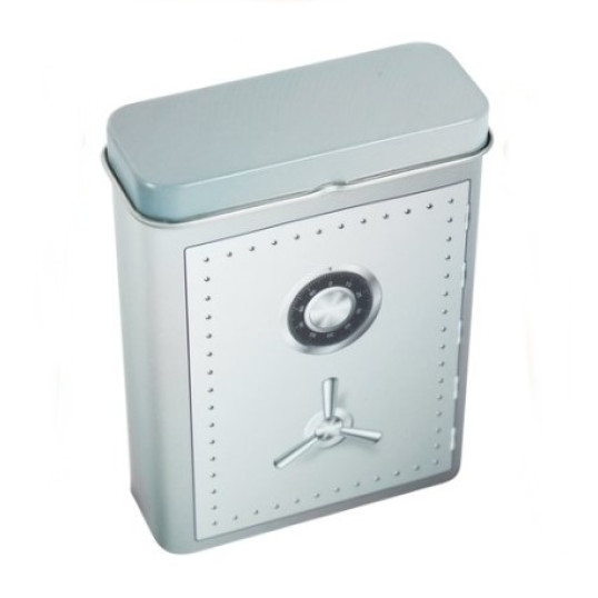 Fém cigaretta tárca 20 szál cigarettának - széf mintás