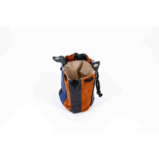 Padonio dohánytartó erszény színes bőrből - Kék-barna-fekete