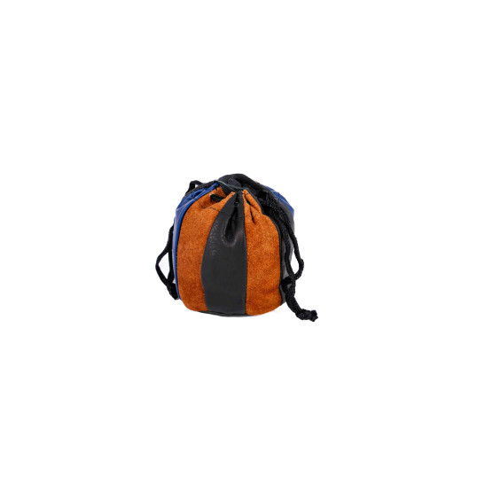 Padonio dohánytartó erszény színes bőrből - Kék-barna-fekete