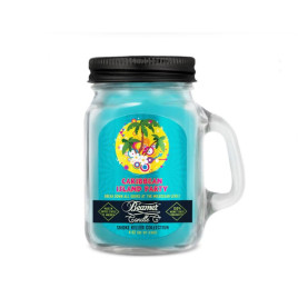 Smoke Killer illatgyertya üvegedényben, füllel és fém kupakkal – Caribbean Island Party - kicsi