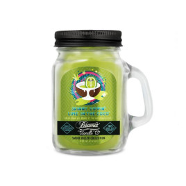 Smoke Killer illatgyertya üvegedényben, füllel és fém kupakkal – Skinny Dippin’ Lime in the Coco - kicsi