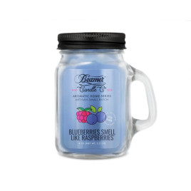 Smoke Killer illatgyertya üvegedényben, füllel és fém kupakkal – Blueberries Smell Like Raspberries - kicsi