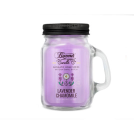 Smoke Killer illatgyertya üvegedényben, füllel és fém kupakkal – Lavender Chamomile - kicsi