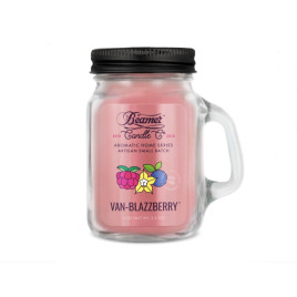 Smoke Killer illatgyertya üvegedényben, füllel és fém kupakkal – Van-BlazzBerry - kicsi