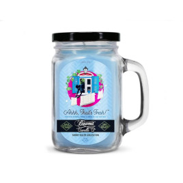 Smoke Killer illatgyertya üvegedényben, füllel és fém kupakkal – Ahhh, That’s Fresh! - nagy