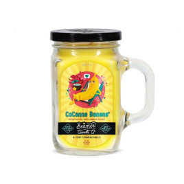 Smoke Killer illatgyertya üvegedényben, füllel és fém kupakkal – CoCanna Banana - nagy