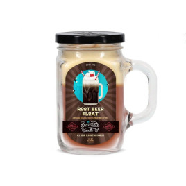 Smoke Killer illatgyertya üvegedényben, füllel és fém kupakkal – Root Beer Float - nagy