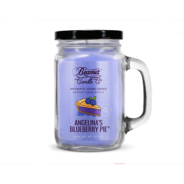 Smoke Killer illatgyertya üvegedényben, füllel és fém kupakkal – Angelina’s Blueberry Pie - nagy