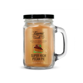 Smoke Killer illatgyertya üvegedényben, füllel és fém kupakkal – Super High Pecan Pie - nagy
