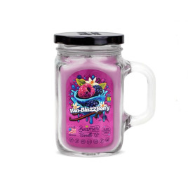 Smoke Killer illatgyertya üvegedényben, füllel és fém kupakkal – Van-BlazzBerry - nagy