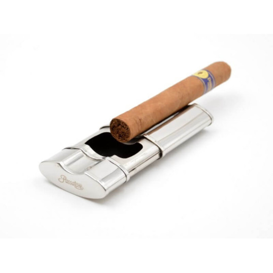 Passatore szivar hamutál, ezüst színű, szétcsúsztatható, 1 szivarnak