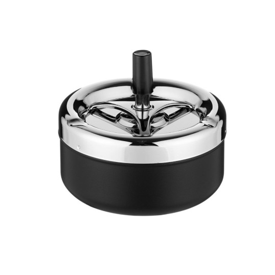 Angelo pörgős vihar hamutartó - 13 cm - fekete/króm