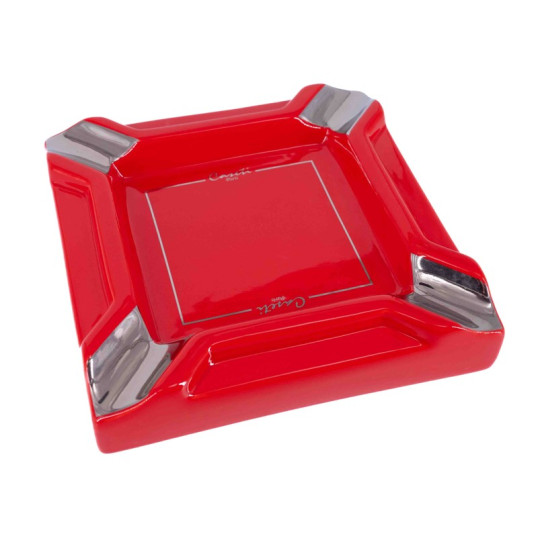 Nagy méretű Casetti szivarhamutál 4 szivar részére - piros