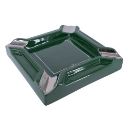 Nagy méretű Casetti szivarhamutál 4 szivar részére - sötétzöld