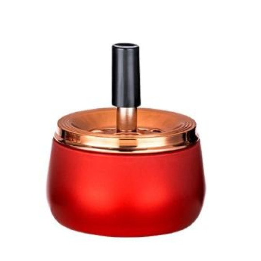 Angelo pörgős hamutartó - piros testű, rosegold színű tetővel