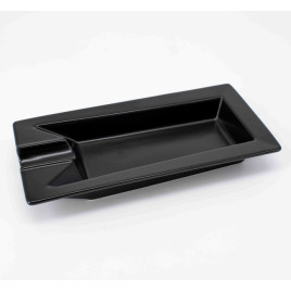 Angelo márkájú matt fekete, téglalap alakú kerámia szivar hamutál, 1 szál szivar számára