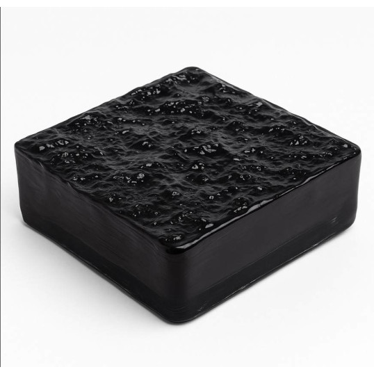 Angelo "Marc Hass" üveg szivar hamutartó – fekete, fehér fényárnyék hatással