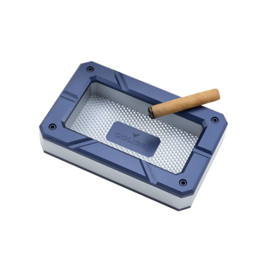 Colibri Rally szivar hamutartó - kék, ezüst színű