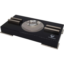 Germanus szivaros hamuzó 2 szál szivarnak, téglalap alakú, fekete és króm színű