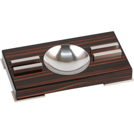 Germanus szivaros hamuzó 2 szál szivarnak, téglalap alakú, barna és króm színű