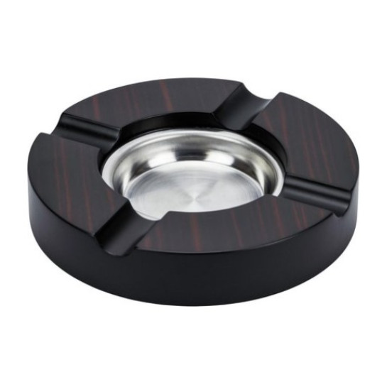 Padonio szivaros hamuzó 4 szál szivarnak, kör alakú, ébenfa színű