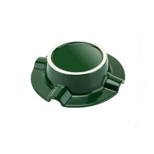 Lubinski kerámia szivar hamutál 4 szál szivar részére - Sötétzöld - indián fejdísz mintával