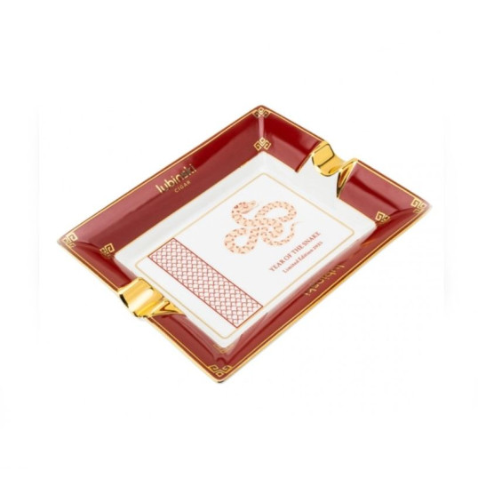 Lubinski porcelán szivar hamutál 2 szál szivar részére - Kígyó 