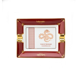 Lubinski porcelán szivar hamutál 2 szál szivar részére - Kígyó 