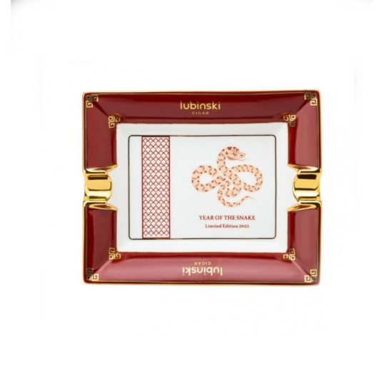 Lubinski porcelán szivar hamutál 2 szál szivar részére - Kígyó 