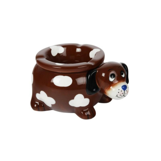 Kerámia hamutartó - Barna kutya