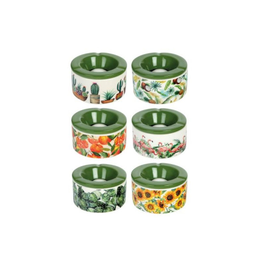 Közepes méretű kerámia mintás hamutartó - Egész dobozos kivitel