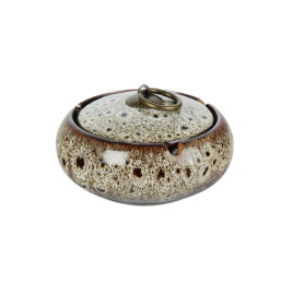 Közepes méretű kerámia hamutartó - Bézs színű gyökérfa mintával