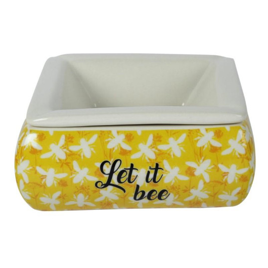 Közepes méretű kerámia hamutartó - Let it bee felirattal