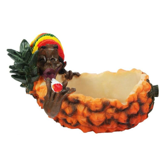 Cigarettát szívó raszta srácot ábrázoló hamutartó - Polirezinből készült