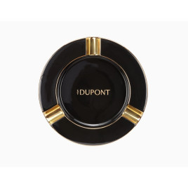 S.T. Dupont porcelán szivar hamutartó – fekete/arany
