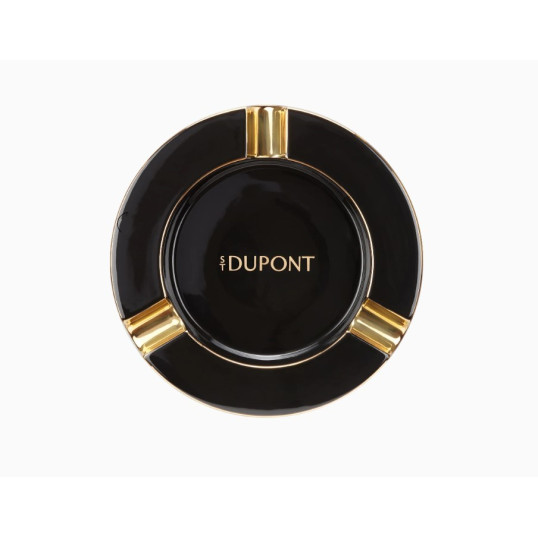 S.T. Dupont porcelán szivar hamutartó – fekete/arany