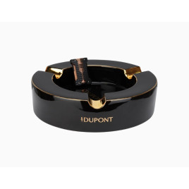 S.T. Dupont porcelán szivar hamutartó – fekete/arany