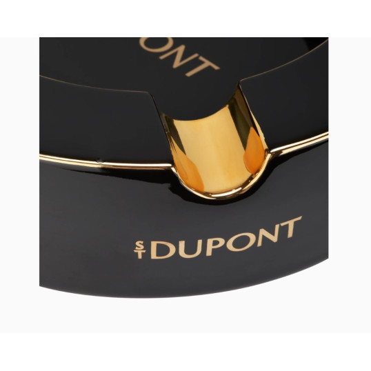 S.T. Dupont porcelán szivar hamutartó – fekete/arany