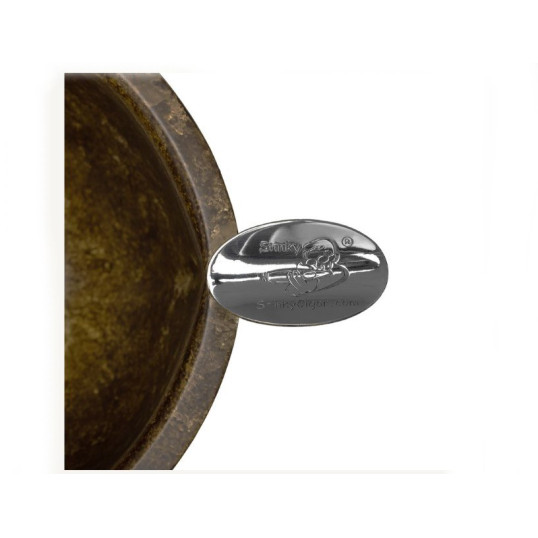 Eredeti Stinky Cigar nemesacél szivar hamutál 4 szivar számára - barna márványolt felületű